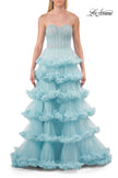 Picture of: Fabulous Tiered Ruffle Skirt Prom Dress with Strapless Top in Cloud Blue, Style: 33717, Detail Picture 23