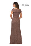 Picture of: Lace Off The Shoulder Cap Sleeve Evening Dress, Style: 27982, Detail Picture 4