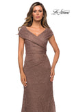 Picture of: Lace Off The Shoulder Cap Sleeve Evening Dress, Style: 27982, Detail Picture 5