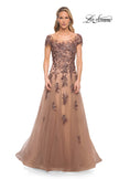Picture of: Gorgeous Beaded and Tulle A-line Gown in Brown, Style: 30197, Main Picture