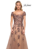 Picture of: Gorgeous Beaded and Tulle A-line Gown in Brown, Style: 30197, Detail Picture 1