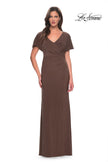 Picture of: Chic Jersey Dress with V Neck and Loose Sleeves in Hunter Green, Style: 29997, Detail Picture 2