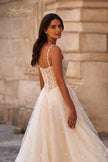 Picture of: Polka Dot Tulle Prom Dress with Sheer Corset Top in Cream , Style 32716, Detail Picture 2