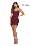 Picture of: Fitted Strapless Dress with Sweetheart Neckline in Dark Berry, Detail Picture 2
