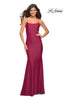 Picture of: Chic Luxe Jersey Gown with Train and V Back in Dark Berry, Main Picture