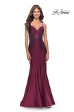 Picture of: Rhinestone Jersey Mermaid Gown with Open Back in Dark Berry, Style: 31220, Main Picture
