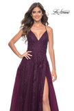 Picture of: Tulle Prom Dress with Lace Detail in Dark Berry, Style: 32303, Detail Picture 1