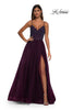 Picture of: Rhinestone Embellished Bodice Prom Dress with Full Skirt in Dark Berry, Style: 32668, Detail Picture 4
