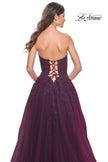 Picture of: Tulle Prom Dress with Lace Detail in Dark Berry, Style: 32303, Detail Picture 6