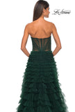 Picture of: A-Line Ruffle Tulle Prom Dress with Sweetheart Top in Dark Emerald, Style: 32283, Detail Picture 11