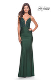 Picture of: Prom Dress with Beautiful Lace Bodice and Jersey Skirt in Dark Emerald, Style: 30466, Detail Picture 17