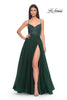 Picture of: Beautiful Rhinestone Beaded Illusion Top Tulle Prom Dress in Dark Emerald, Style: 32020, Detail Picture 3