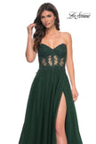 Picture of: A-Line Tulle Ballgown with Lace Illusion Bodice in Green, Style: 32313, Detail Picture 5