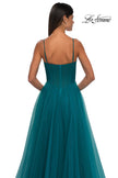 Picture of: Prom Dress with Sparkle Tulle and Ruched Corset Top in Dark Teal, Style: 32680, Detail Picture 11