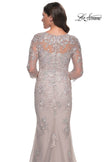 Picture of: Mermaid Tulle and Lace Dress with Illusion Sleeves in Dusty Mauve, Style: 30200, Detail Picture 2
