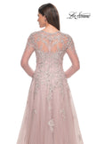 Picture of: Beautiful A-line Tulle and Lace Long Sleeve Gown in Dusty Mauve, Style: 31937, Detail Picture 2