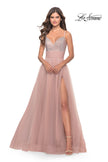 Picture of: Tulle Gown with Full Skirt and Rhinestone Bodice in Dusty Mauve, Style: 31238, Detail Picture 1