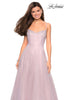 Picture of: Rhinestone A-Line Tulle Prom Dress in Dusty Mauve, Style: 27608, Detail Picture 2