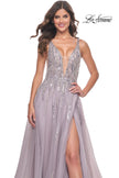 Picture of: A-Line Rhinestone and Beaded Embellished Prom Dress in Dusty Mauve, Style: 31995, Detail Picture 4