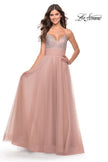 Picture of: Tulle Gown with Full Skirt and Rhinestone Bodice in Dusty Mauve, Style: 31238, Detail Picture 6