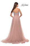 Picture of: Tulle Gown with Full Skirt and Rhinestone Bodice in Dusty Mauve, Style: 31238, Detail Picture 7