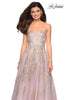Picture of: Floral Embellished Strapless Prom Gown in Dusty Pink, Style: 27731, Main Picture