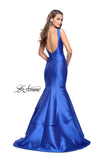 Picture of: Low Scoop Mermaid Prom Dress with Tiered Detail in Electric Blue, Style: 26046, Back Picture