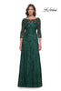Picture of: Beautiful Beaded Long Dress with Illusion Sleeves in Emerald, Style: 31690, Main Picture