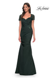 Picture of: Satin Evening Dress with Lace and Scoop Neckline, Style: 27989, Detail Picture 8