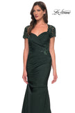 Picture of: Satin Evening Dress with Lace and Scoop Neckline, Style: 27989, Detail Picture 18