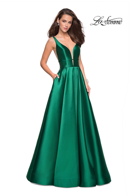 Picture of: A Line Sweetheart Prom Dress with Pockets in Emerald, Style: 26768, Detail Picture 1