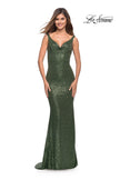 Picture of: Long Stretch Sequin Gown with Low Back, Style: 30187, Detail Picture 3