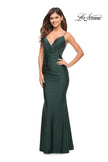 Picture of: Rhinestone Beaded Prom Dress with Illusion Sides and Back in Emerald, Style: 30589, Detail Picture 7