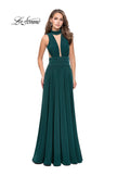 Picture of: A-line Prom Dress with Choker Neck Detail and Open Back in Forest Green, Style: 25568, Detail Picture 2