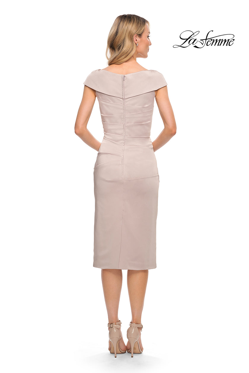 Picture of: Chic Short Evening Dress with Pleating in Pink, Style: 30110, Back Picture