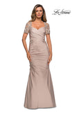 Picture of: Satin Evening Dress with Lace and Scoop Neckline, Style: 27989, Detail Picture 12