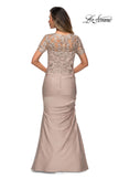 Picture of: Satin Evening Dress with Lace and Scoop Neckline, Style: 27989, Detail Picture 13