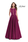Picture of: High Neck Sparkling A-line Dress with Strappy Open Back in Fuchsia, Style: 25895, Main Picture