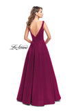 Picture of: High Neck Sparkling A-line Dress with Strappy Open Back in Fuchsia, Style: 25895, Back Picture