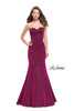 Picture of: Form Fitting Mermaid Prom Dress with Open Back in Fuchsia, Style: 25811, Detail Picture 2