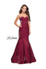 Picture of: Strapless Long Mermaid Prom Dress in Two Tone Satin in Garnet, Style: 25383, Main Picture