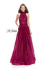 Picture of: A-line Prom Gown with Beaded Lace Bodice and Tulle in Garnet, Style: 25664, Main Picture