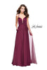 Picture of: A-line Prom Dress with Ruched Bodice and Pockets in Garnet, Style: 26190, Detail Picture 2