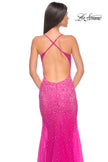 Picture of: Stunning Rhinestone Embellished Fitted Tulle Dress in Hot Fuchsia, Style: 32007, Detail Picture 11