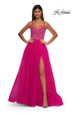 Picture of: Rhinestone Embellished Bodice Prom Dress with Full Skirt in Hot Fuchsia, Style: 32668, Detail Picture 3