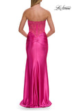 Picture of: Strapless Embellished Corset Gown with Satin Skirt in Hot Pink, Style: 33639, Detail Picture 10