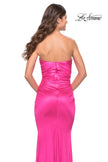 Picture of: Chic Strapless Liquid Jersey Gown with Ruching in Hot Pink in Hot Pink, Style: 31425, Detail Picture 2