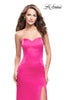 Picture of: Long Strapless Form Fitting Dress with Beaded Straps in Hot Pink, Style: 26253, Detail Picture 3