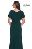 Picture of: Chic Jersey Dress with V Neck and Loose Sleeves in Hunter Green, Style: 29997, Detail Picture 10