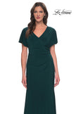 Picture of: Chic Jersey Dress with V Neck and Loose Sleeves in Dark Emerald, Style: 29997, Detail Picture 11